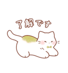 ふんわりシロねこ（個別スタンプ：3）