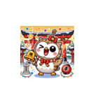 年末年始に使える！かわいい動物スタンプ10（個別スタンプ：2）