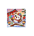 年末年始に使える！かわいい動物スタンプ10（個別スタンプ：18）