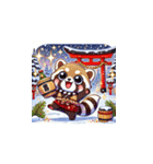 年末年始に使える！かわいい動物スタンプ12（個別スタンプ：9）