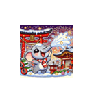 年末年始に使える！かわいい動物スタンプ12（個別スタンプ：16）