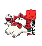 花猫【クリスマス】ポインセチアがお〜（個別スタンプ：19）