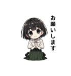 黒髪ショートヘアえりちゃん（個別スタンプ：11）