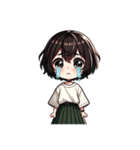 黒髪ショートヘアえりちゃん（個別スタンプ：13）