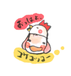 筆で描いた寝癖わんこ（個別スタンプ：12）