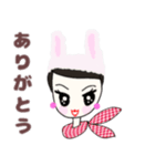 ベリーショートヘアプリティウーマン黒ver.（個別スタンプ：10）