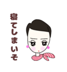 ベリーショートヘアプリティウーマン黒ver.（個別スタンプ：29）