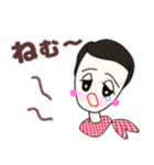 ベリーショートヘアプリティウーマン黒ver.（個別スタンプ：30）