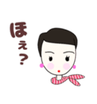 ベリーショートヘアプリティウーマン黒ver.（個別スタンプ：36）