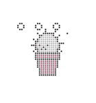 ゆるーいサボテンちゃん（ドット絵）（個別スタンプ：8）