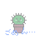 ゆるーいサボテンちゃん（ドット絵）（個別スタンプ：10）
