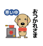 大きな文字 優しい気遣い 犬好きさんへ 冬（個別スタンプ：1）