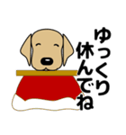 大きな文字 優しい気遣い 犬好きさんへ 冬（個別スタンプ：5）