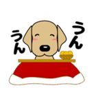 大きな文字 優しい気遣い 犬好きさんへ 冬（個別スタンプ：14）