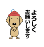 大きな文字 優しい気遣い 犬好きさんへ 冬（個別スタンプ：16）