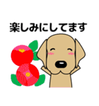 大きな文字 優しい気遣い 犬好きさんへ 冬（個別スタンプ：23）