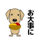 大きな文字 優しい気遣い 犬好きさんへ 冬（個別スタンプ：29）