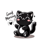 黒猫「クロてぃお」スタンプ2 冬用（個別スタンプ：1）