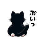 黒猫「クロてぃお」スタンプ2 冬用（個別スタンプ：35）