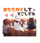 【冬】アニメ猫♡（個別スタンプ：19）