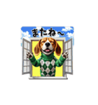 ビーグル犬の年末年始（個別スタンプ：24）