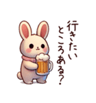 冬のビール好きうさぎ（個別スタンプ：10）