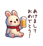 冬のビール好きうさぎ（個別スタンプ：29）