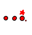 シンプルな赤い文字と赤い星（個別スタンプ：20）