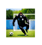 上手にサッカーをするゴリラ【文字なし】②（個別スタンプ：13）