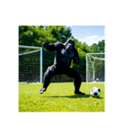 上手にサッカーをするゴリラ【文字なし】②（個別スタンプ：18）