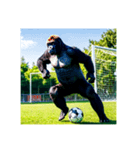 上手にサッカーをするゴリラ【文字なし】②（個別スタンプ：19）