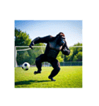 上手にサッカーをするゴリラ【文字なし】②（個別スタンプ：20）