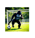 上手にサッカーをするゴリラ【文字なし】②（個別スタンプ：23）