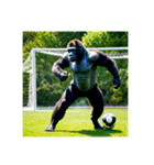 上手にサッカーをするゴリラ【文字なし】②（個別スタンプ：24）