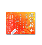 毎年使える♥年賀状・寒中・喪中はがき 枠（個別スタンプ：5）