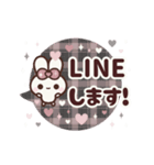 ⏹⬛ウサギ⑤⓪⬛LINEチェック柄【吹き出し】（個別スタンプ：11）