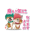 柴犬さんのあけおめスタンプ（再販）（個別スタンプ：4）