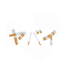 ヤニカスたばこ文字（個別スタンプ：14）