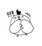 ぽっぽ【モノクロ】（個別スタンプ：4）