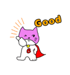 ぶりちゃんマンピンク（個別スタンプ：6）