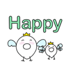 ぷっくり天使★カラフル英字（個別スタンプ：13）