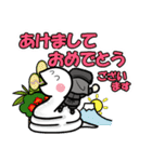 Xmasから年末年始に使える黒子スタンプ（個別スタンプ：17）