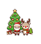 十二支で毎年つかえるあけおめ＆クリスマス（個別スタンプ：3）