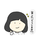 水玉の女の子(敬語)（個別スタンプ：13）