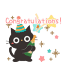 飛び出す！黒ねこの気づかい＆誕生日（個別スタンプ：9）