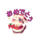 かわいいクリスマスねこ（個別スタンプ：2）