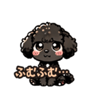 黒いマルプーちゃん（個別スタンプ：4）