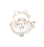 愛くるしい女の子のスタンプ。（個別スタンプ：1）