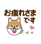 冬を感じる♡豆しば・柴犬【デカ文字】（個別スタンプ：14）