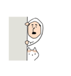 「動く！」猫と白いおじさん（個別スタンプ：9）